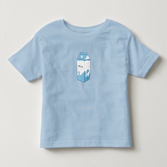 Camiseta Infantil Design de Caixa de Leite (Frente)