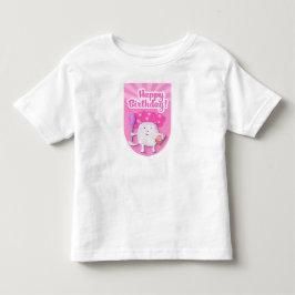 Camiseta Infantil Design de Celebração de Aniversário Feliz