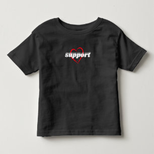 Camiseta Infantil Design de Coração de Apoio – Símbolo de Amor Verme