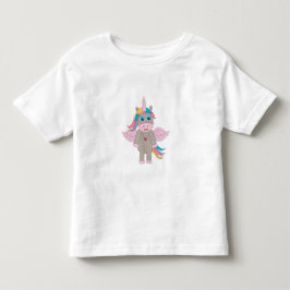 Camiseta Infantil Design de Cute Rainbow Unicorn