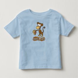 Camiseta Infantil Design de desenho animado de macaco atrevido