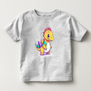 Camiseta Infantil Design de Dinossauro Bonito