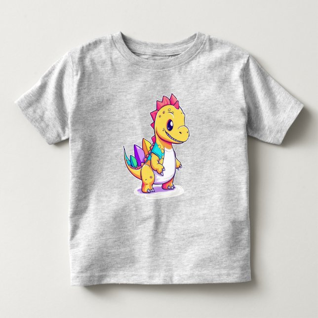 Camiseta Infantil Design de Dinossauro Bonito (Frente)
