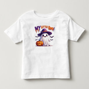 Camiseta Infantil Design de festa de abóbora de morcego de fantasma