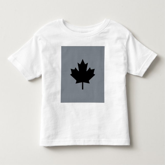Camiseta Infantil Design de Folha de Mão do Carteiro Negro Canadense (Frente)