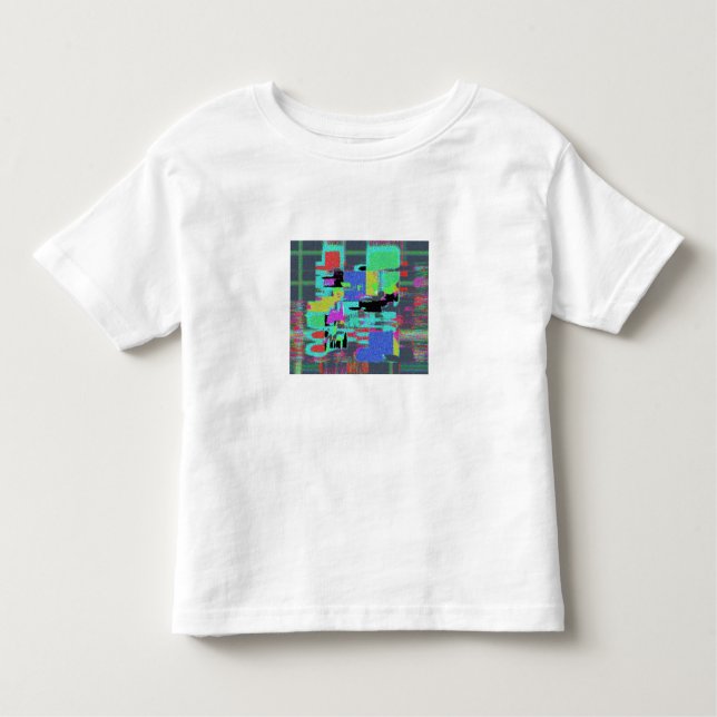 Camiseta Infantil design de grade neon 90s 80s (Frente)
