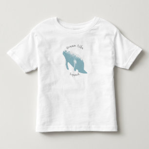 Camiseta Infantil Design de Manateio da Praça da Vida Oceânica® para