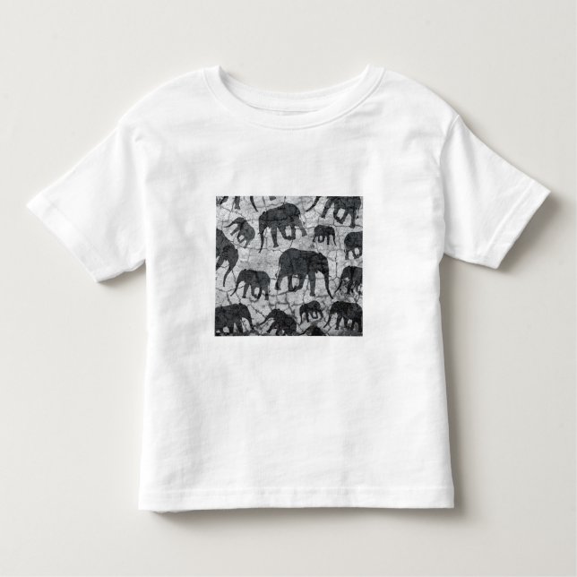 Camiseta Infantil Design de Padrão de Concreto de Elefante (Frente)