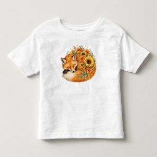Camiseta Infantil Design de Papoula de Outono PNG de Girassol de Rap