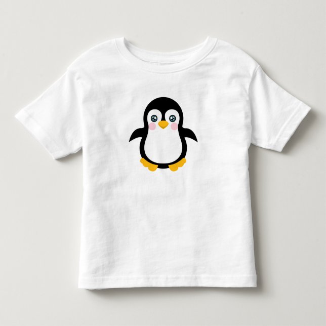 Camiseta Infantil Design de Pinguim Pinguim (Frente)