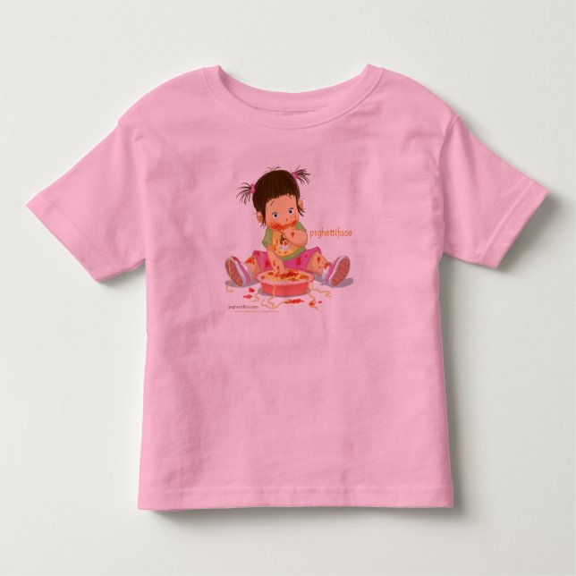 Camiseta Infantil Design de Rapariga de Psghettiface - Toddler (Frente)