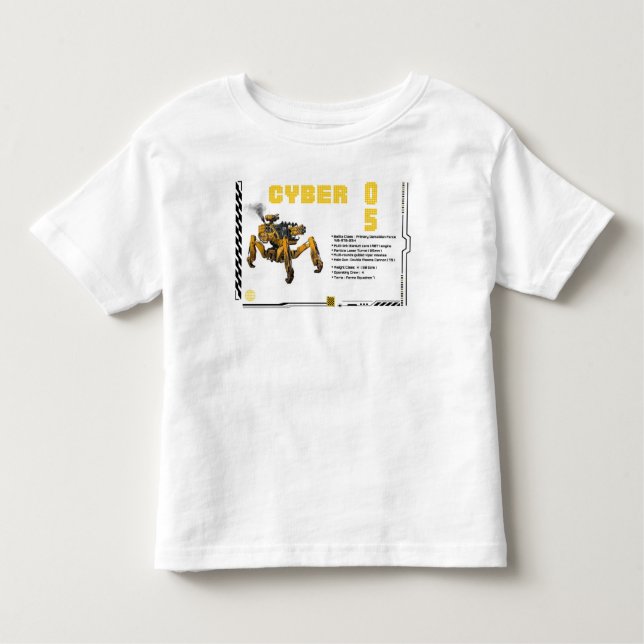 Camiseta Infantil Design de Robô Cibernético 05 Mecha (Frente)
