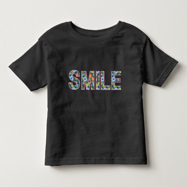 Camiseta Infantil Design de sorriso moderno bonito (Frente)