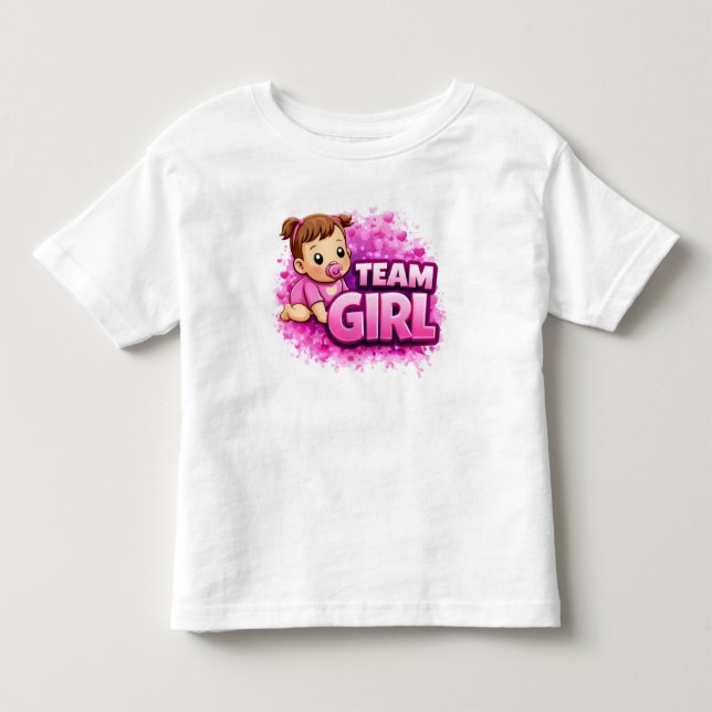 Camiseta Infantil Design de Splash da Equipe Menina e Equipe Menino (Frente)