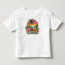Camiseta Infantil Design do Estado Ensolarado da Praia da Flórida Vi