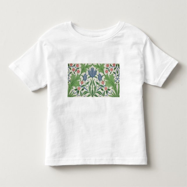 Camiseta Infantil Design do papel de parede floral (Frente)
