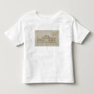 Camiseta Infantil Design esboçado para uma construção abobadada
