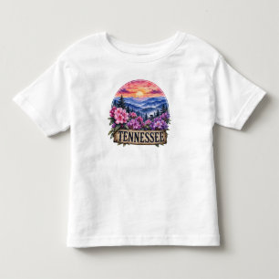 Camiseta Infantil Design Floral do Estado do Tennessee