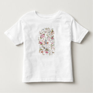 Camiseta Infantil Design floral para o material de seda com fluxo