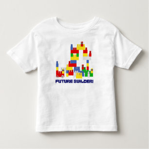 Camiseta Infantil Design FUTURO bonito do CONSTRUTOR com - blocos do