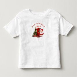 Camiseta Infantil Design Mágico de Aniversário do Papai Noel para Cr