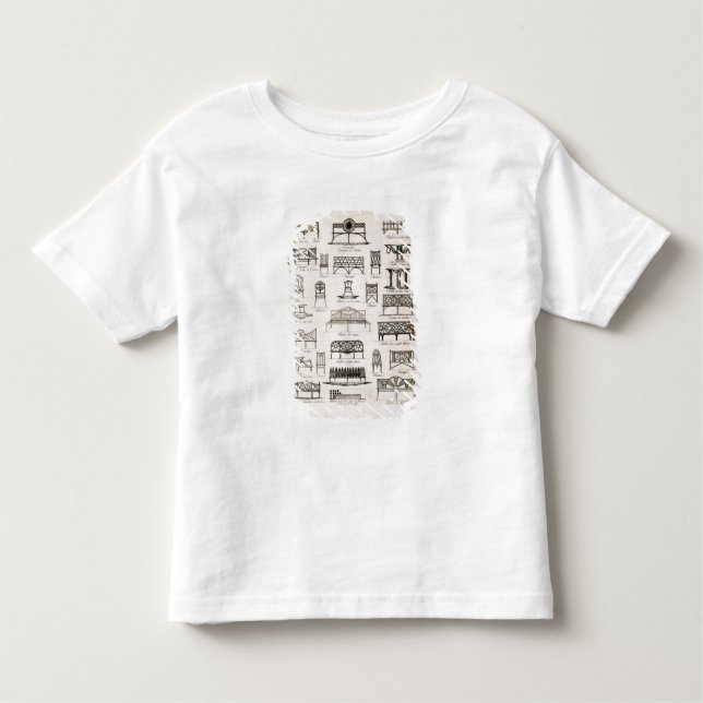 Camiseta Infantil Design para assentos de jardim, 'de um compêndio (Frente)