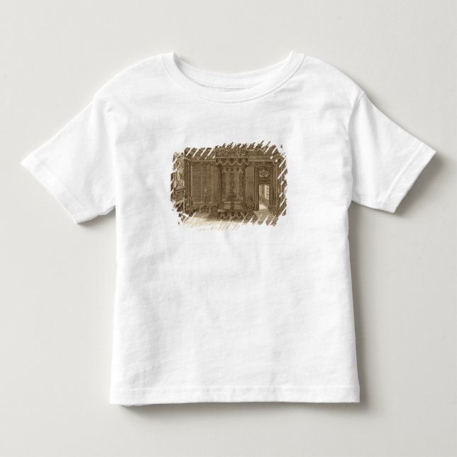 Camiseta Infantil Design para um Bedchamber com uma cama do estado, (Frente)