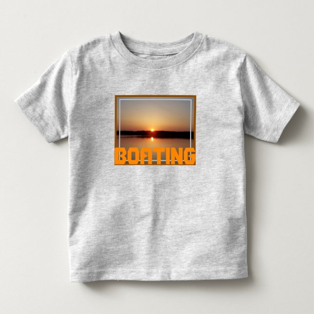 Camiseta Infantil Design sunset com laranja (Frente)