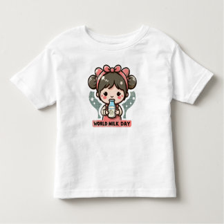 Camiseta Infantil Design único para o Dia Mundial do Leite