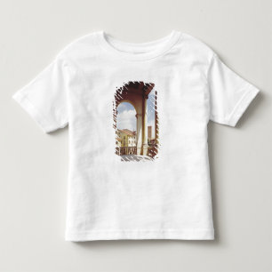 Camiseta Infantil Detalhe da galeria da fachada principal, c.1550