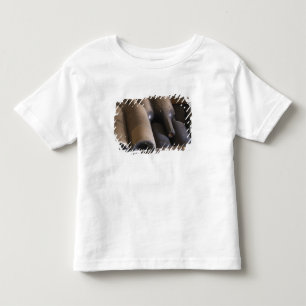 Camiseta Infantil Detalhe de garrafas empoeiradas sur lattes em paus