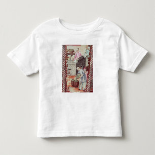 Camiseta Infantil Detalhe de um vaso que descreve chá de secagem