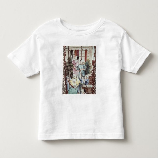 Camiseta Infantil Detalhe de um vaso que descreve os homens que (Frente)