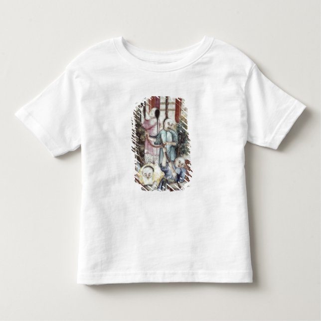 Camiseta Infantil Detalhe de um vaso que descreve os homens que (Frente)