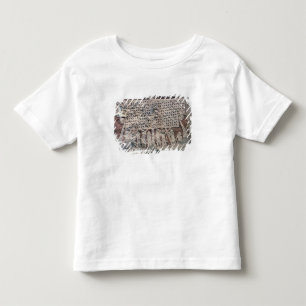 Camiseta Infantil Detalhe de uma pedra da imagem que descreve Viking