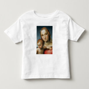 Camiseta Infantil Detalhe de<Virgin and Child>Atribuído a Rapha
