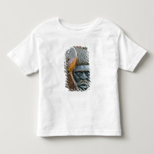 Camiseta Infantil Detalhe do poste totêmico Kanak, Noumea, Nova