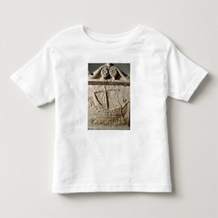 Camiseta Infantil Detalhe do sarcófago do navio, de Sidon