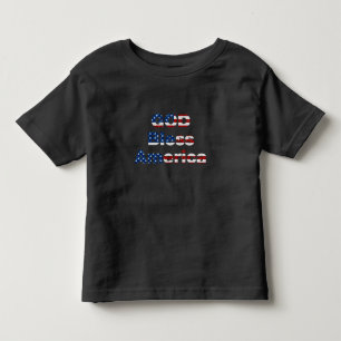 Camiseta Infantil Deus abençoe América julho 4° Glitter