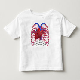Camiseta Infantil Dextrocardia trocadilho