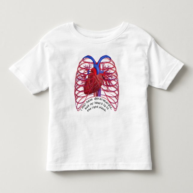 Camiseta Infantil Dextrocardia trocadilho  (Frente)