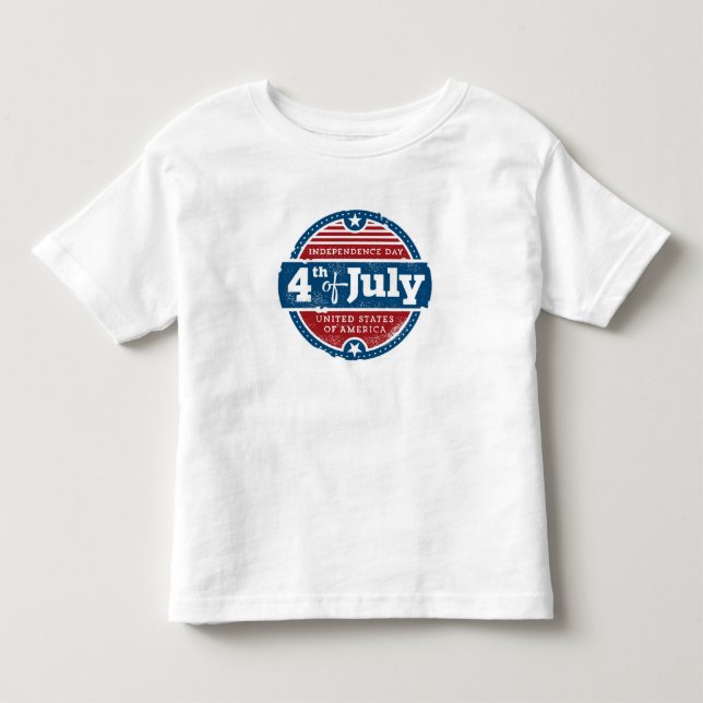 Camiseta Infantil Dia da Independência 4 de julho (Frente)