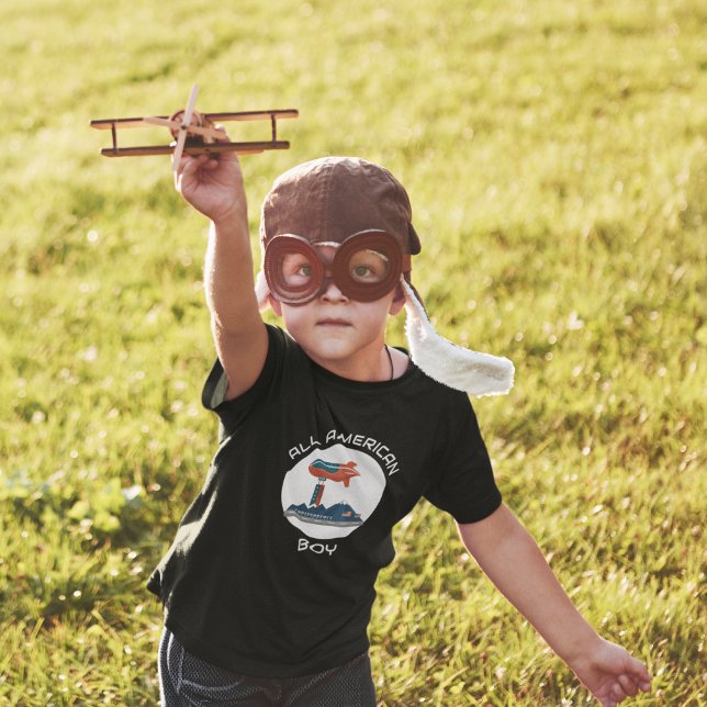Camiseta Infantil Dia da Independência dos Meninos Americanos (Criador carregado)