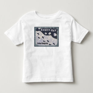Camiseta Infantil Dia da Terra - Pegadas de Carbono