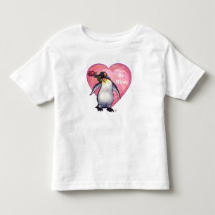 Camiseta Infantil Dia de os namorados de pinguins