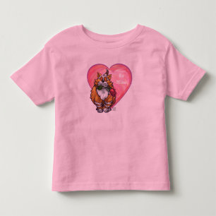 Camiseta Infantil Dia de os namorados Ginger Cat