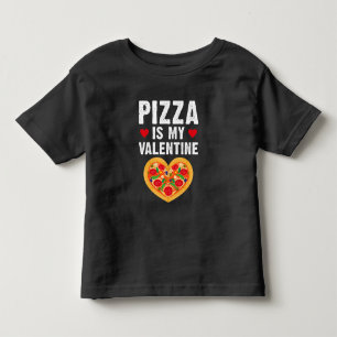 Camiseta Infantil Dia de os namorados Pizza Comida rápida