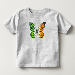 Camiseta Infantil Dia de São Patrício borboleta irlandesa