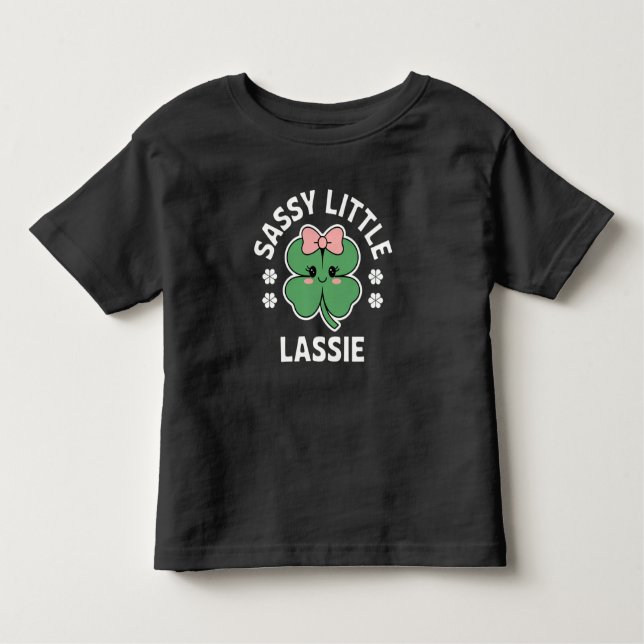 Camiseta Infantil Dia de São Patrício Sassy Little Lassie Kids (Frente)