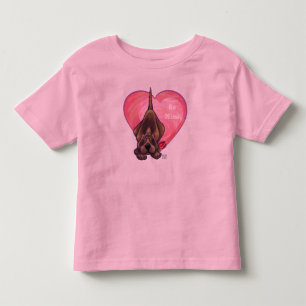 Camiseta Infantil Dia dos namorados do cão de cão